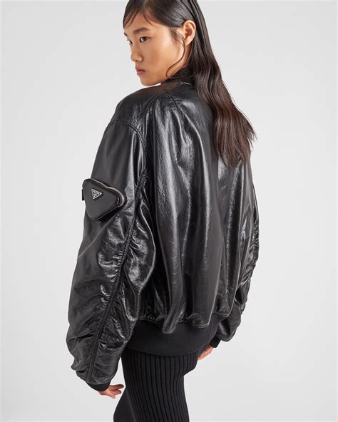 prada bomber jacket|prada nappa bomber jacket.